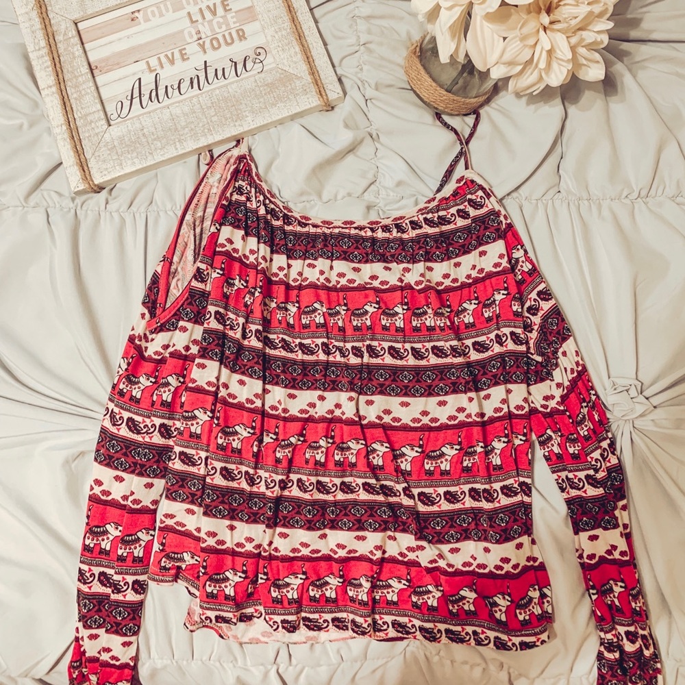 Elephant off the shoulder top